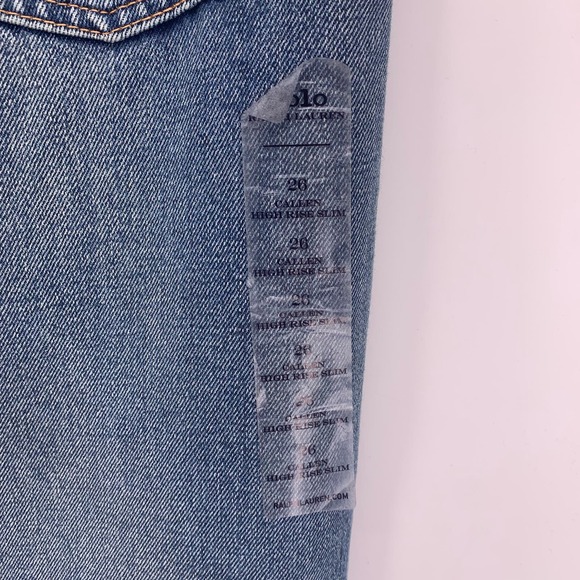 POLO Ralph Lauren Callen High Rise Slim Beaded Slit Bottom Womens Size 26 - Picture 15 of 16